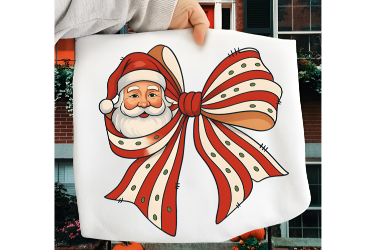 Christmas Coquette Bow PNG, Christmas Sublimation Design