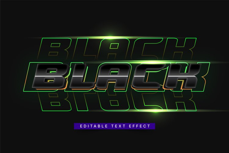 Editable Text Effect for Illustrator. Vector Graphic styles example image 1