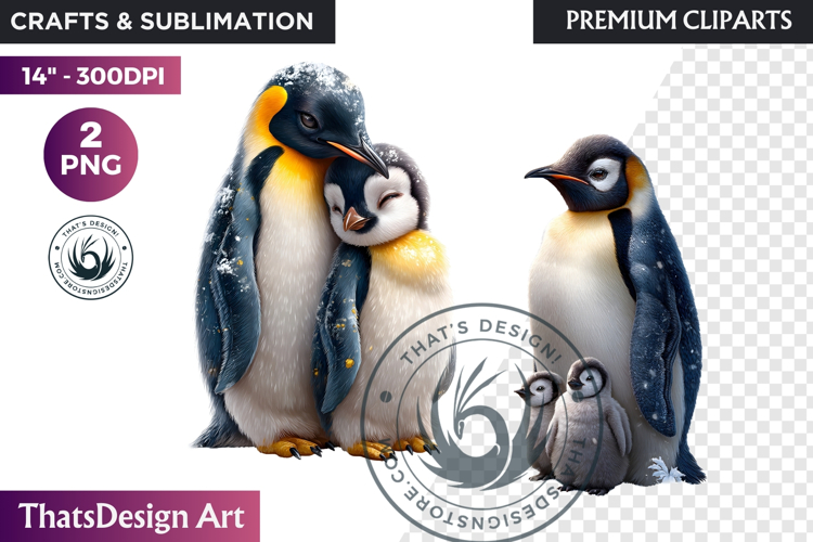 Penguin Watercolor Winter Animal Clipart Arctic Wildlife PNG