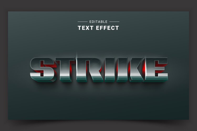 Editable Text Effect for Illustrator. Vector Graphic styles example image 1