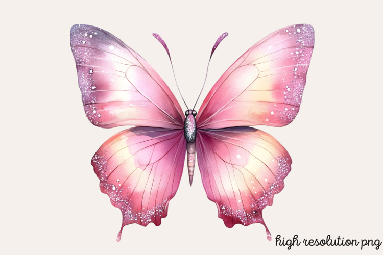 Pink Butterfly Clipart Image 2
