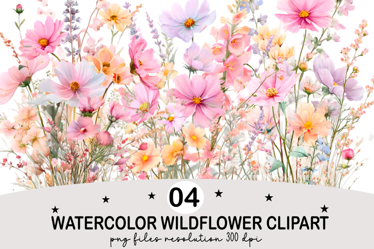 Watercolor Wildflower Clipart Watercolor png