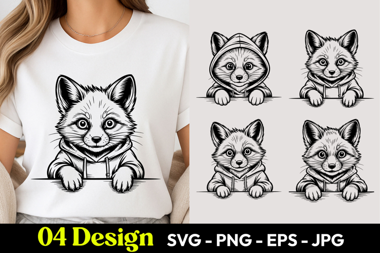 Smiling Fox SVG PNG
