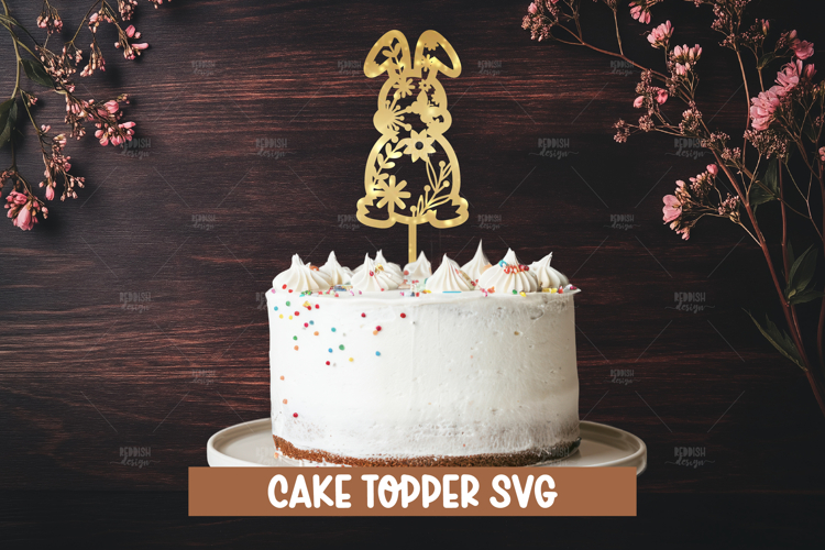 Easter bunny cake topper SVG I Cake topper SVG