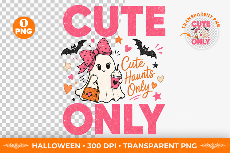 Cute Haunts Only Halloween Sublimation T-Shirt Design PNG