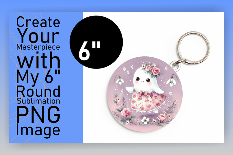 Whimsical Round Design Car Coaster PNG , Cute Ghost