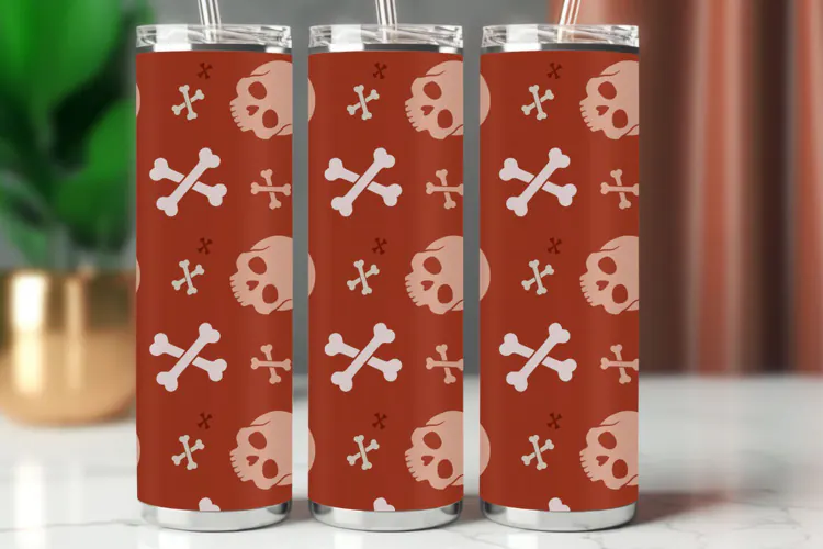 Halloween Tumbler Wrap Seamless Pattern