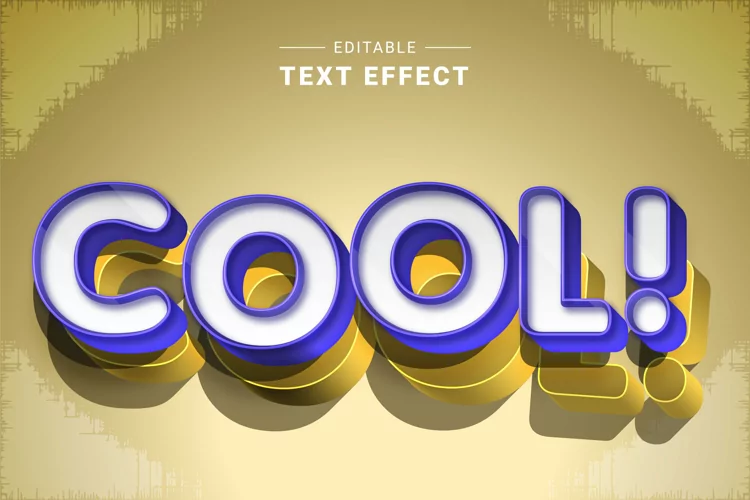 Editable Text Effect for Illustrator. Vector Graphic styles