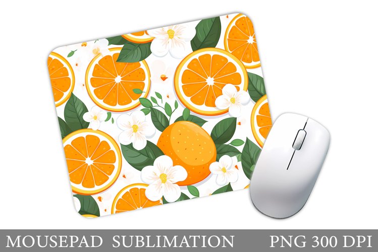 Orange Mouse Pad Sublimation. Fruits Mouse Pad Design