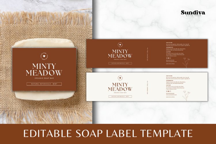 Custom Soap Bar Label Canva Template - 2