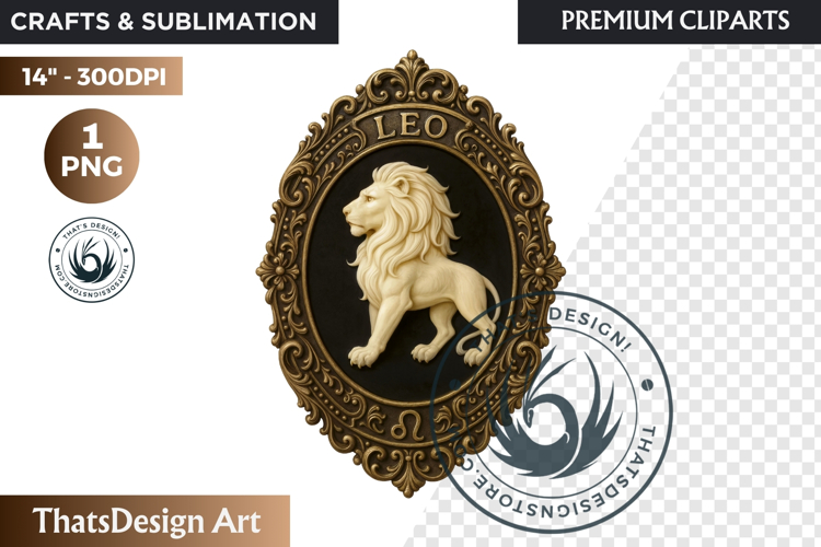 Vintage Zodiac Cameo Clipart Antique Horoscope Graphics PNG