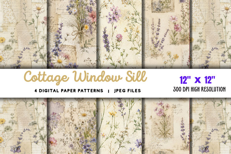 Cottage Window Sill Paper JPG
