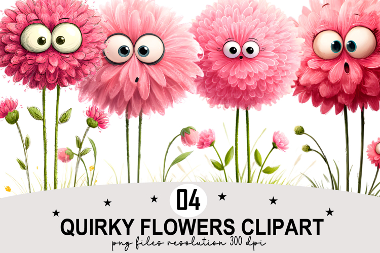 Red Flower Clipart Image 4