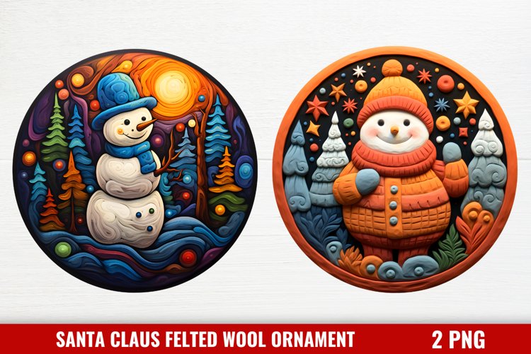 Santa Claus Felted Wool Ornament