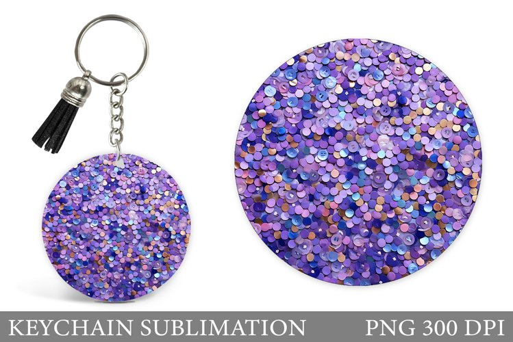 Glitter Keychain Design. Sequins Keychain Sublimation