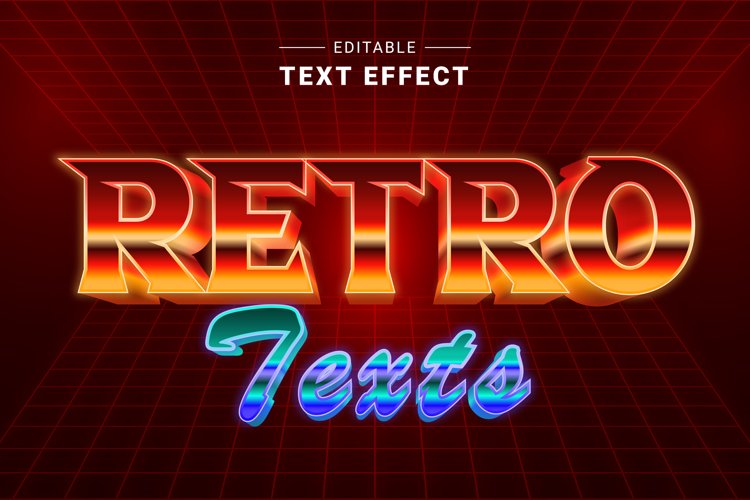 Editable Text Effect for Illustrator. Vector Graphic styles example image 1