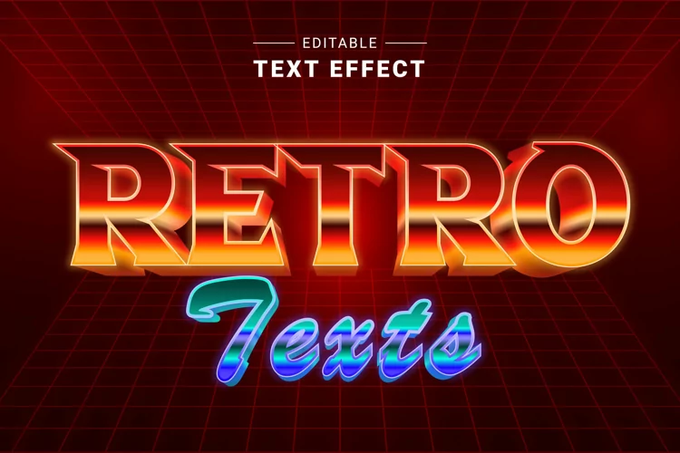 Editable Text Effect for Illustrator. Vector Graphic styles