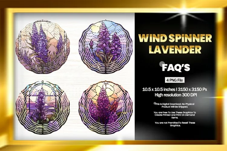 Lavender Wind Spinner Sublimation - 04 Variations