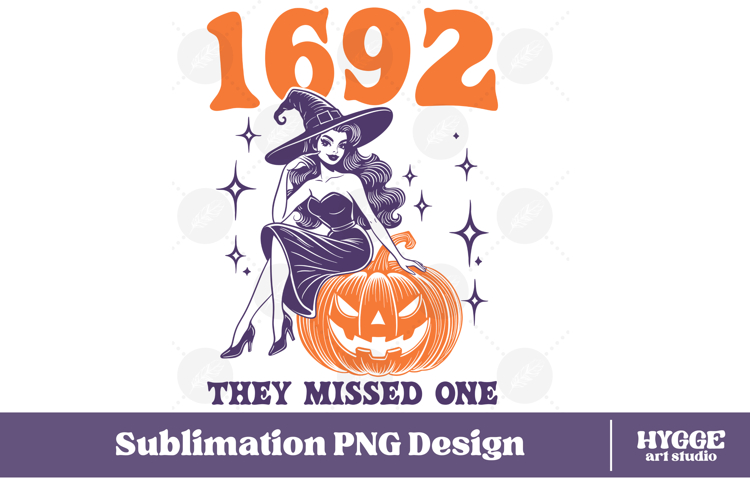 They missed One Witch Vintage Funny Sarcastic Halloween PNG
