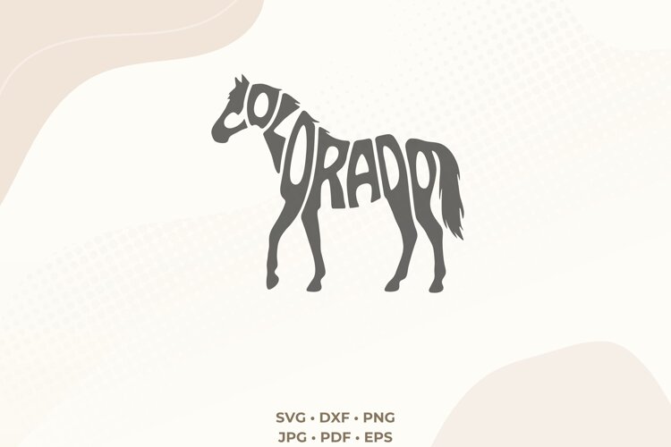 Colorado SVG | Horse Shape Word Art | Ranch PNG | Western example image 1