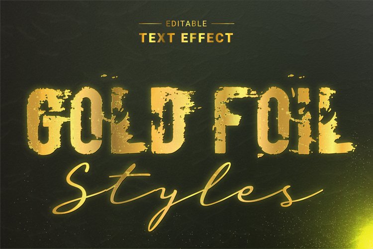 Editable Text Effect for Illustrator. Vector Graphic styles example image 1
