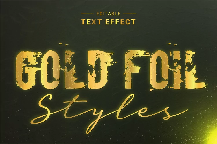 Editable Text Effect for Illustrator. Vector Graphic styles