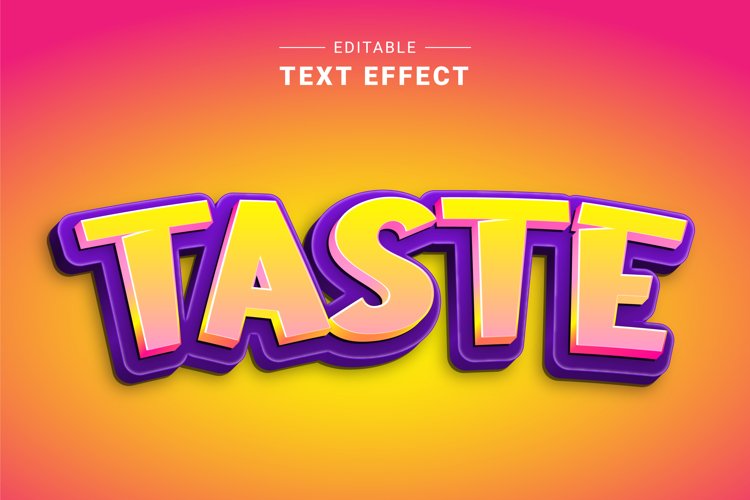 Editable Text Effect for Illustrator. Vector Graphic styles