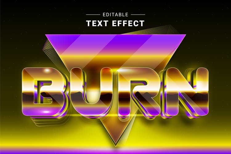 Editable Text Effect for Illustrator. Vector Graphic styles example image 1