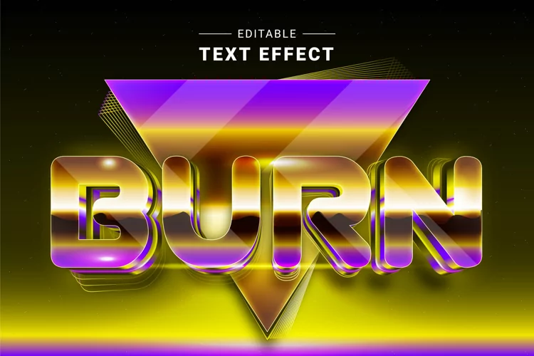 Editable Text Effect for Illustrator. Vector Graphic styles
