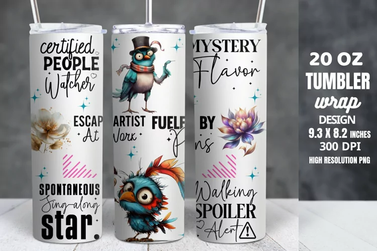 Funny Quotes 20oz Skinny Tumbler Sublimation
