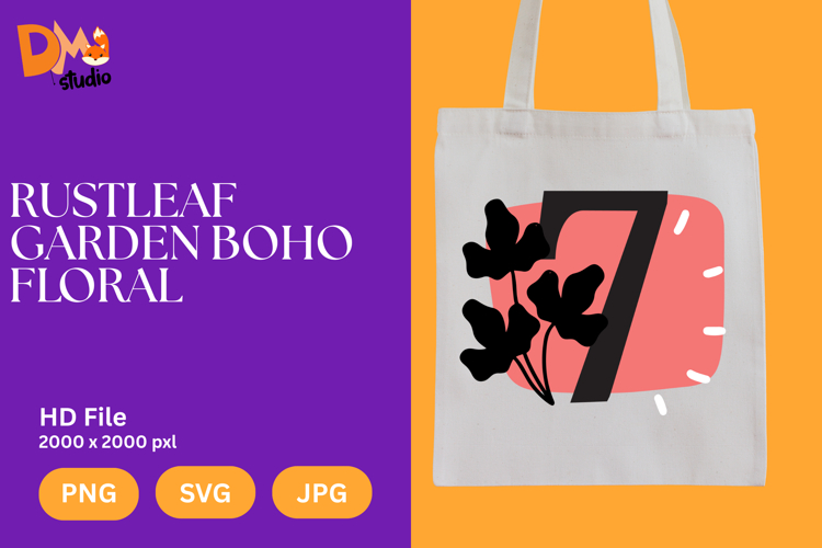 Rustleaf Garden Boho Floral Monogram