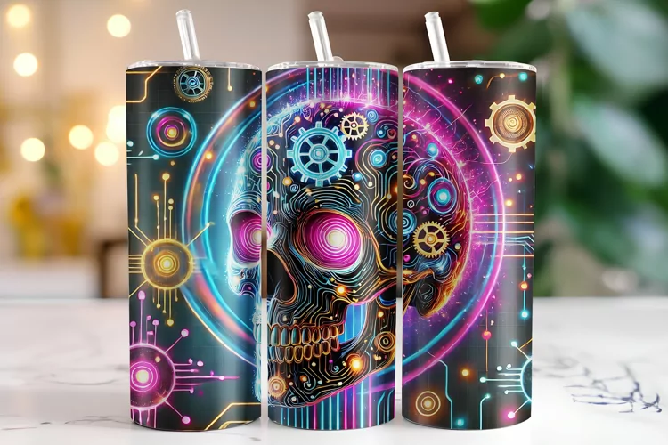 Skull Tumbler Wrap | Sublimation