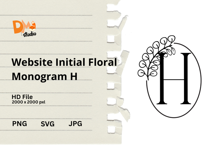 Website Initial Floral Monogram