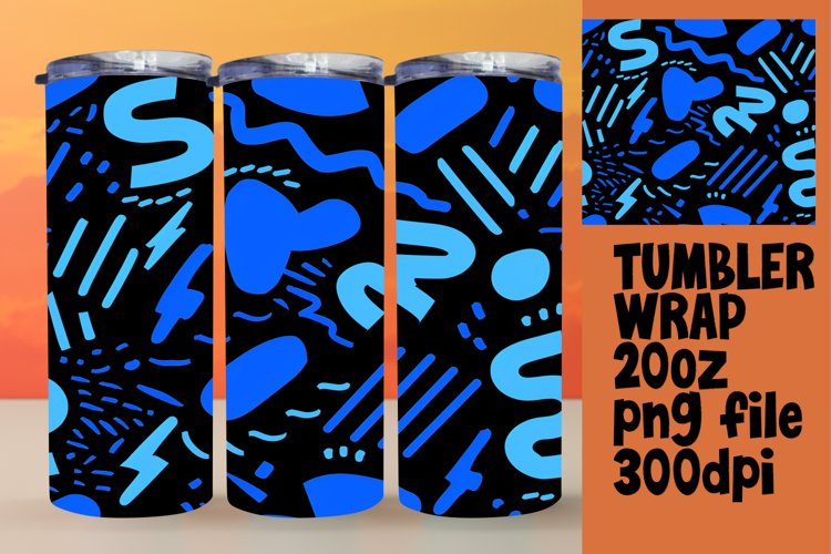 Cosmic Neon Pattern Tumblers example image 1