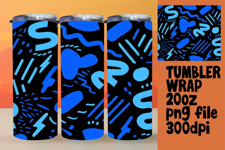Cosmic Neon Pattern Tumblers
