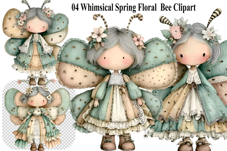 Whimsical Spring animals Clipart