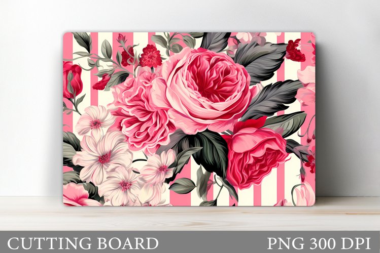 Flowers Cutting Board. Kitchen Cutting Board Template