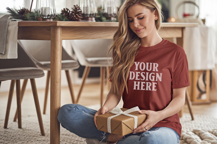 Brick Christmas Comfort Colors 1717 T-shirt Mockup