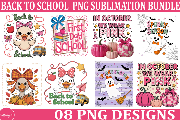 Back To School Sublimation Bundle, Back To School PNG design