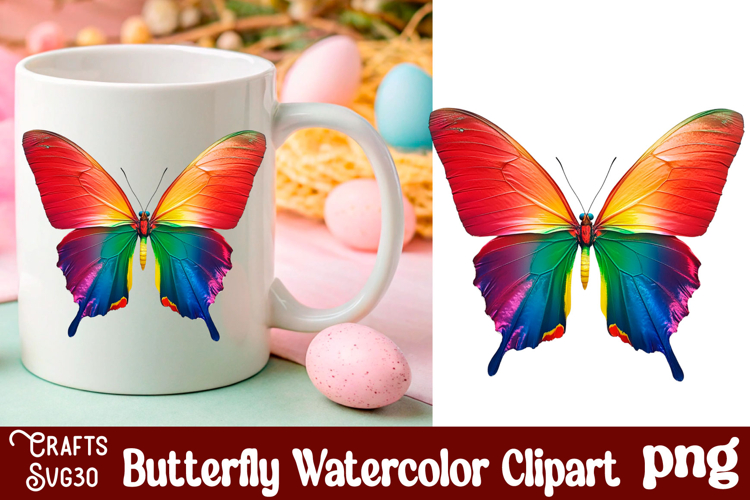 Watercolor Butterfly Clipart Image 10