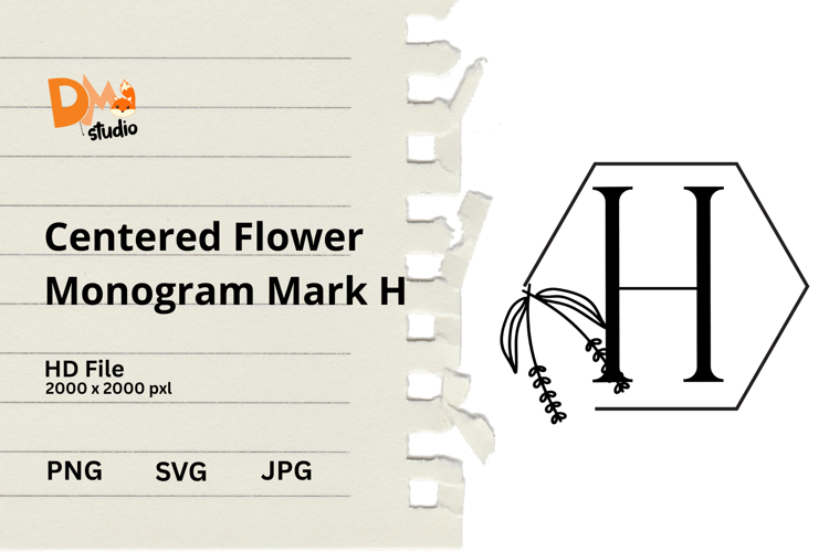 Centered Flower Monogram Mark