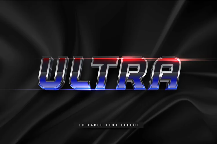 Editable Text Effect for Illustrator. Vector Graphic styles