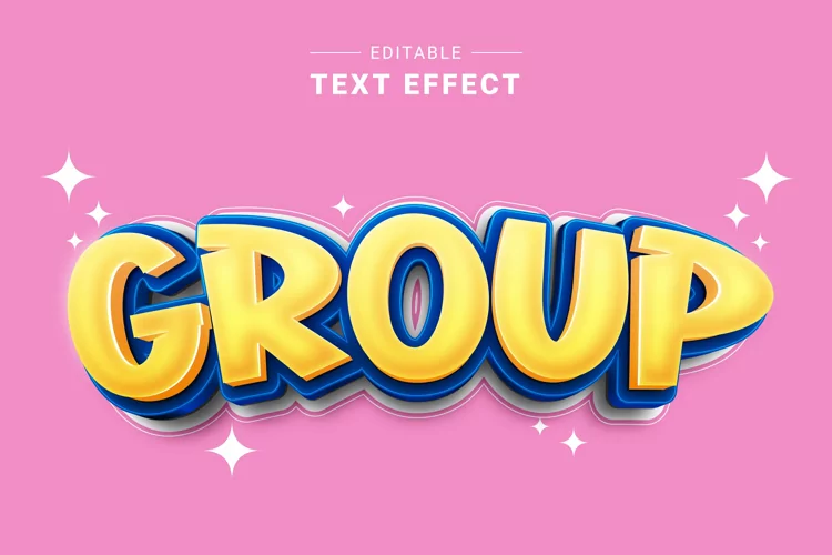 Editable Text Effect for Illustrator. Vector Graphic styles
