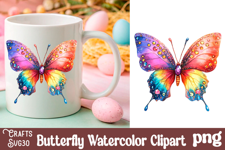 Watercolor Butterfly Clipart Image 13