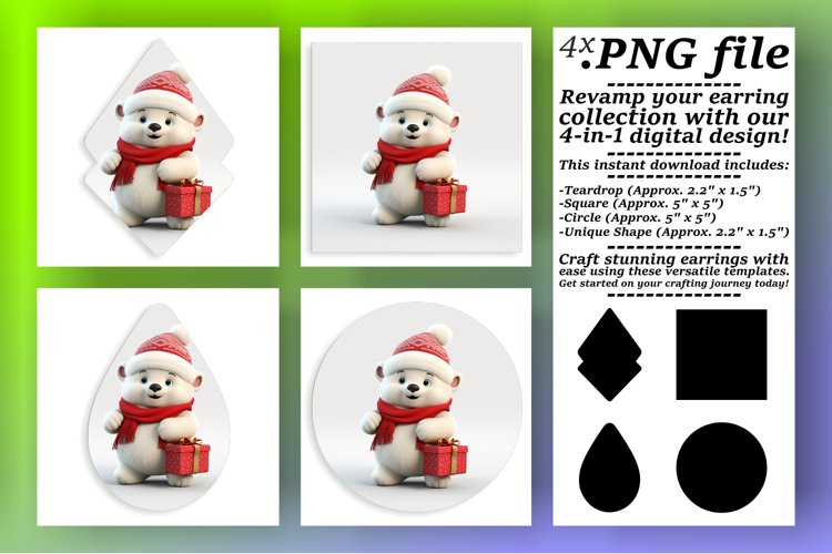 Unique 3D Chibi Irregular Shapes - Holiday Sublimation