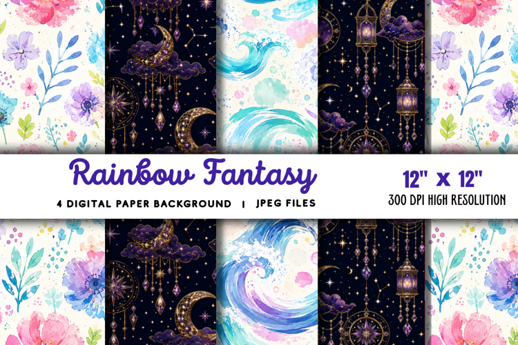 Rainbow Fantasy Background JPG