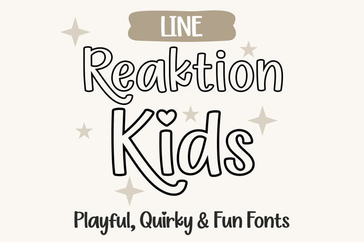 Reaktion Kids Line Playful Outline Kids Font