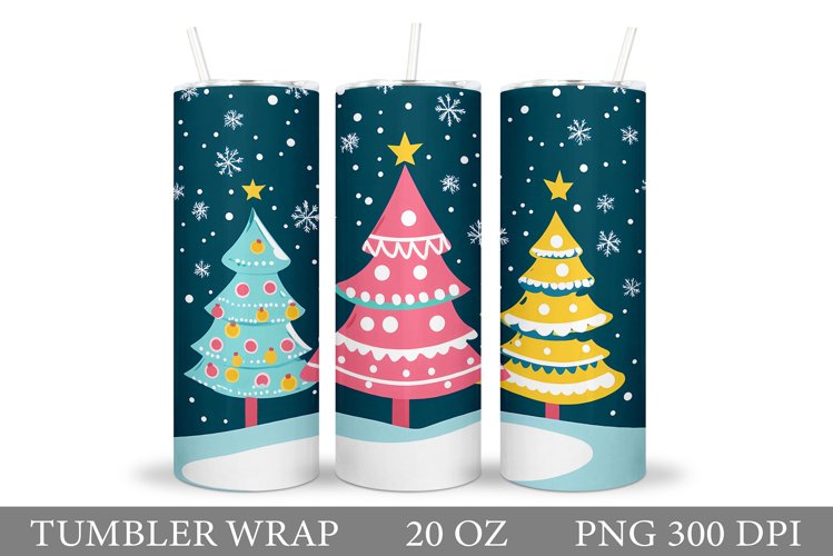 Christmas Tree Tumbler Design. Christmas Tree Sublimation