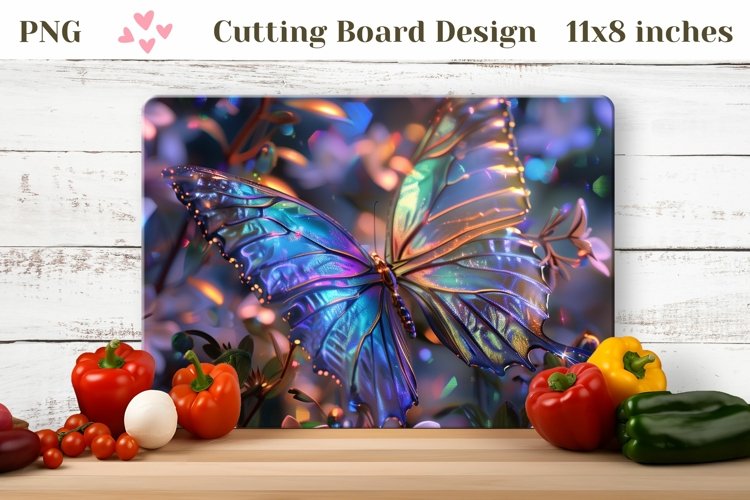 Butterfly Cutting Board, Holographic Cutting Board Template