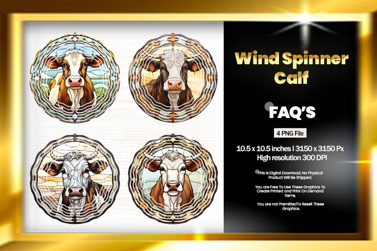 Calf Wind Spinner Sublimation - 04 Variations example image 1